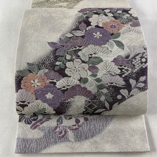 袋帯 美品 名品 全通 正絹 【中古】(帯)