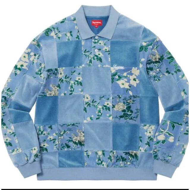 Supreme(シュプリーム)のsupreme Floral Patchwork Velour L/S Polo メンズのトップス(ポロシャツ)の商品写真