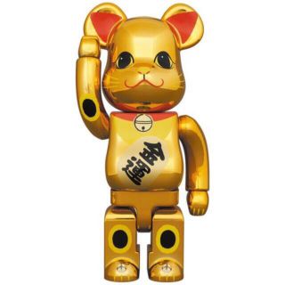 メディコムトイ(MEDICOM TOY)の新品未開封　BE@RBRICK 招き猫 金運 金メッキ 参 100％(その他)