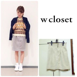 ダブルクローゼット(w closet)のw closet コーデュロイタイトスカート(ひざ丈スカート)