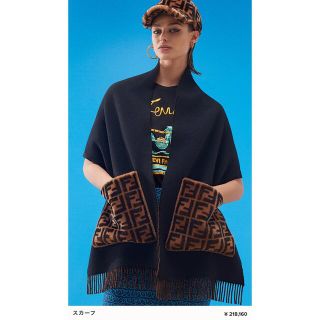 FENDI ウール＆カシミア　ストール  スカーフ　マフラー(マフラー/ショール)