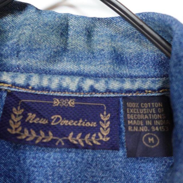総柄 刺繍デザイン ボタン ダブルポケット vintage デニムジャケット メンズのジャケット/アウター(Gジャン/デニムジャケット)の商品写真