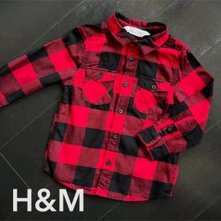 エイチアンドエム(H&M)のH&M【未使用/タグなし】98cm ブロックチェックシャツ(ブラウス)