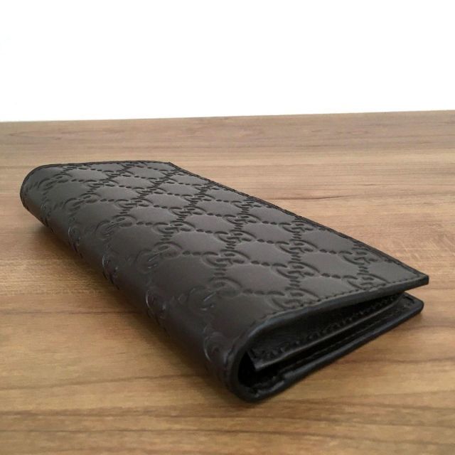 極美品 GUCCI 二つ折り札入れ 307774 こげ茶 146