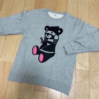 グラニフ(Design Tshirts Store graniph)の【美品・最安値〕忍者くま柄 ねずみ色 鼠色 トレーナー スウェット Mサイズ(トレーナー/スウェット)