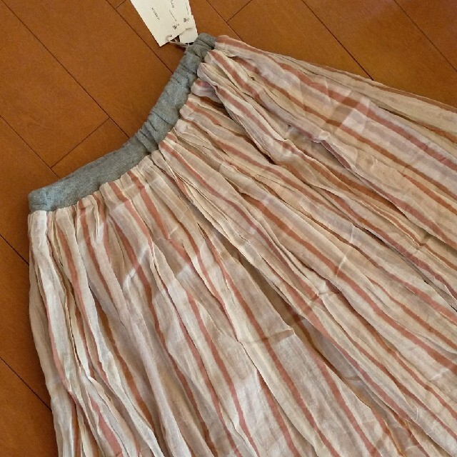 A・I・C(エーアイシー)のA·I·C インド綿 マルチストライプ ギャザー ミモ丈スカート レディースのスカート(ロングスカート)の商品写真