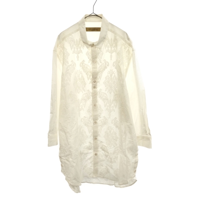 Robes&Confections ローブスコンフェクションズ Side button long shirt RCW-B02-802 フラワー刺繍サイドスナップ長袖シャツ ホワイト