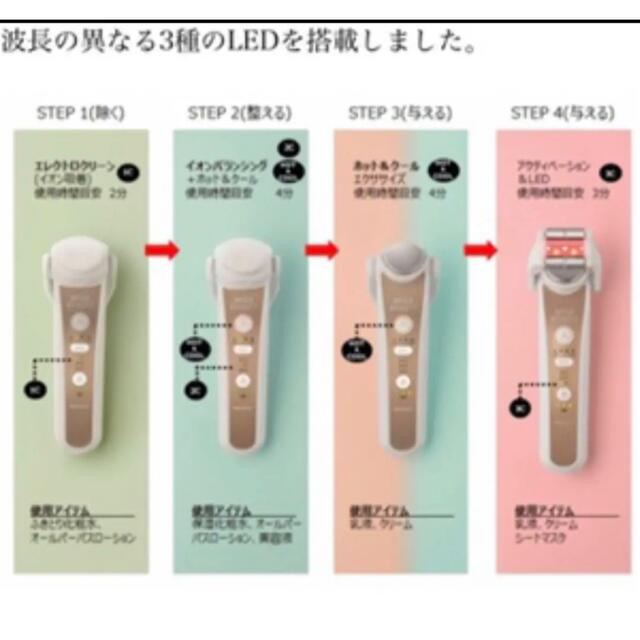 ナリス化粧品(ナリスケショウヒン)の最終値下げナリス美顔器メガビューティおまけつき スマホ/家電/カメラの美容/健康(フェイスケア/美顔器)の商品写真