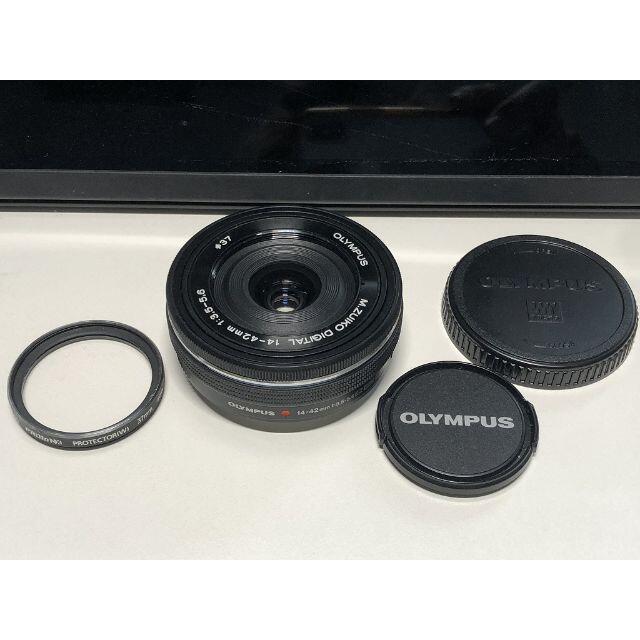 OLYMPUS(オリンパス)の2128 送込美品★ Olympus 14-42mm EZ マイクロフォーサーズ スマホ/家電/カメラのカメラ(レンズ(ズーム))の商品写真