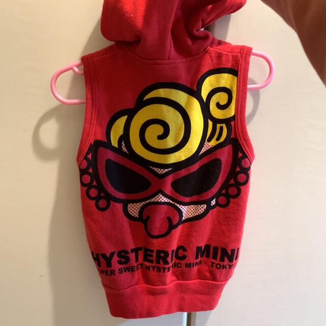 HYSTERIC MINI(ヒステリックミニ)のヒステリックミニ フード付きベスト80㎝ キッズ/ベビー/マタニティのベビー服(~85cm)(ジャケット/コート)の商品写真