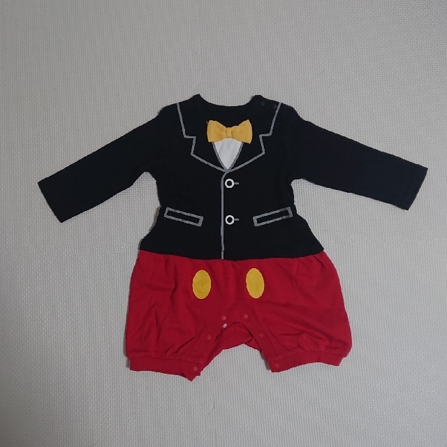 Disney(ディズニー)のDISNEY ミッキー カバーオール キッズ/ベビー/マタニティのベビー服(~85cm)(カバーオール)の商品写真