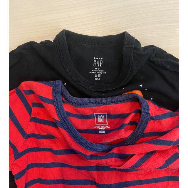 babyGAP(ベビーギャップ)のGAP ロンT 長袖　Tシャツ　カットソー　80〜90 2枚セット キッズ/ベビー/マタニティのキッズ服男の子用(90cm~)(Tシャツ/カットソー)の商品写真