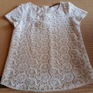 ザラ(ZARA)のZARA　BASIC　レーストップス(カットソー(半袖/袖なし))