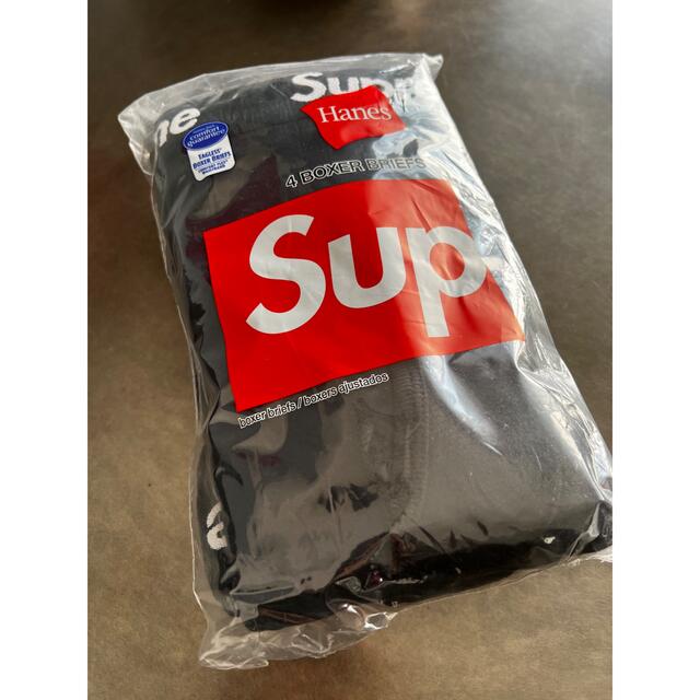 Supreme×Hanes ボクサーブリーフ 4枚セット 黒 Mサイズ