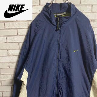 ナイキ(NIKE)の90s 古着 ナイキ 刺繍ロゴ スウォッシュロゴ ゆるだぼ ビッグシルエット(ナイロンジャケット)