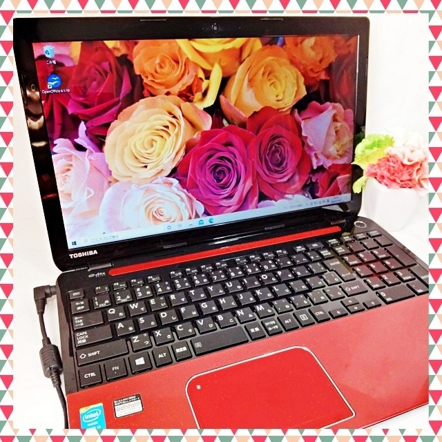 TOSHIBA【極美品】カメラあり♥️超薄型♥超大容量♥副業にも♥すぐ使えるノートパソコン