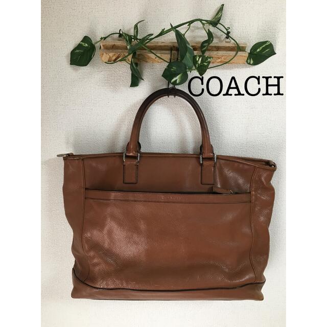 COACH(コーチ)のCOACH レザー　トートバッグ ビジネスバッグ ブラウン メンズのバッグ(ビジネスバッグ)の商品写真