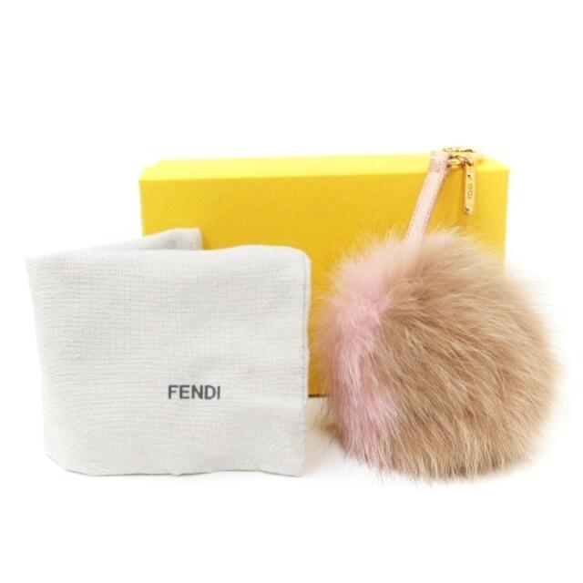 FENDI(フェンディ)のフェンディ フォックス ファー チャーム キーホルダー ピンク ブラウン メンズのファッション小物(その他)の商品写真