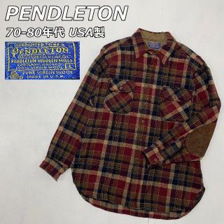 ペンドルトン(PENDLETON)の70-80年代 PENDLETON USA製 チェック柄 ウールシャツ 長袖(シャツ)