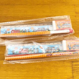 鉛筆・消ゴム・定規セット×2セット(その他)