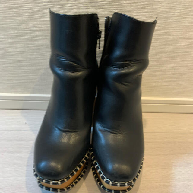 moussy(マウジー)のmoussy wood sole boots マウジー　ウッドソールブーツ レディースの靴/シューズ(ブーツ)の商品写真