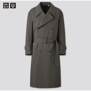 ユニクロ(UNIQLO)のUNIQLO U トレンチコート　グレイ　Ｍ(トレンチコート)