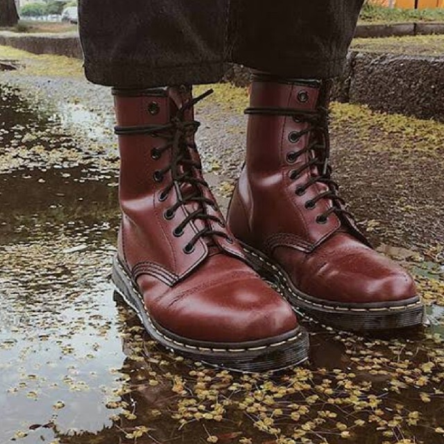 Dr.Marten ドクターマーチン 8ホールブーツ 1460 チェリーレッド - ブーツ