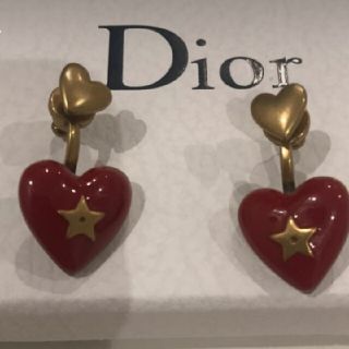 ディオール(Dior)のreo様　Dior　赤　ハート　ピアス(ピアス)