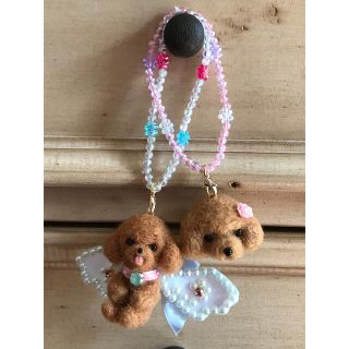 ★羊毛フェルト★ハンドメイド★トイプーちゃんチャーム(ぬいぐるみ)