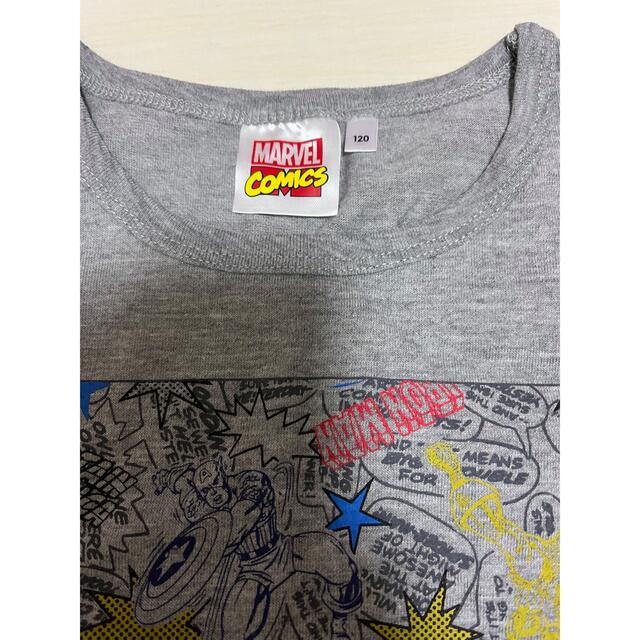 GU(ジーユー)のMARVEL COMICS GLOUPランニング☆120 キッズ/ベビー/マタニティのキッズ服男の子用(90cm~)(Tシャツ/カットソー)の商品写真