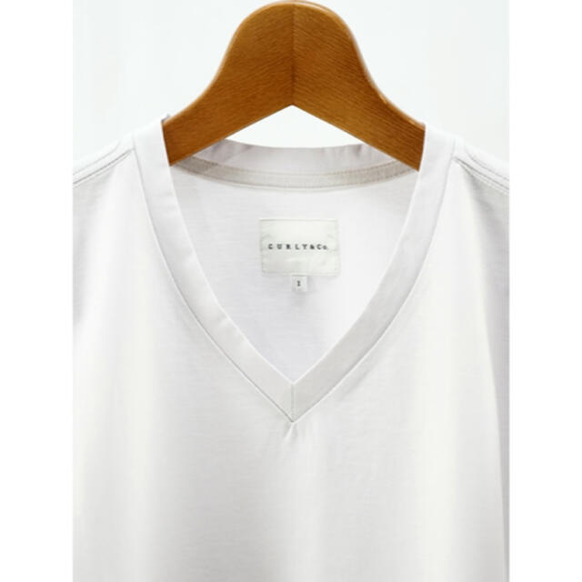 JOHN SMEDLEY(ジョンスメドレー)のCURLY & Co. UTM S/S V-NECK TEE  ライトグレー 2 メンズのトップス(Tシャツ/カットソー(半袖/袖なし))の商品写真