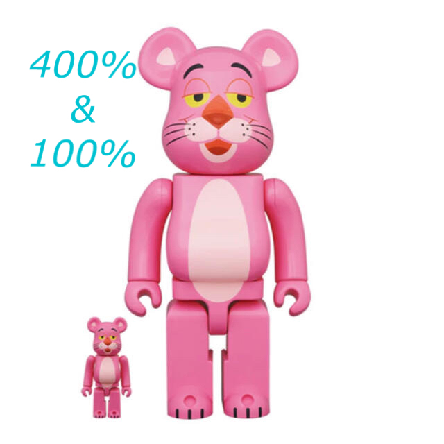 MEDICOM TOY(メディコムトイ)のBE@RBRICK PINK PANTHER 100％ & 400％ エンタメ/ホビーのフィギュア(その他)の商品写真