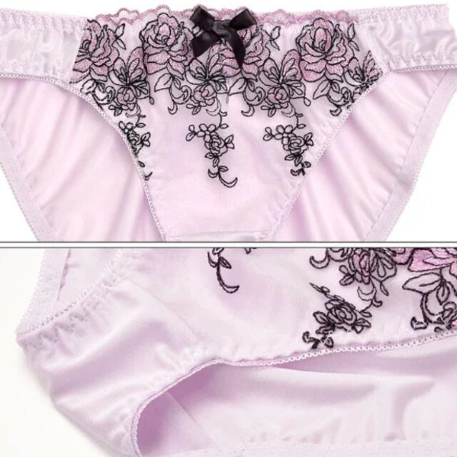 新品華やかローズ刺繍ブラジャーショーツセット レディースの下着/アンダーウェア(ブラ&ショーツセット)の商品写真