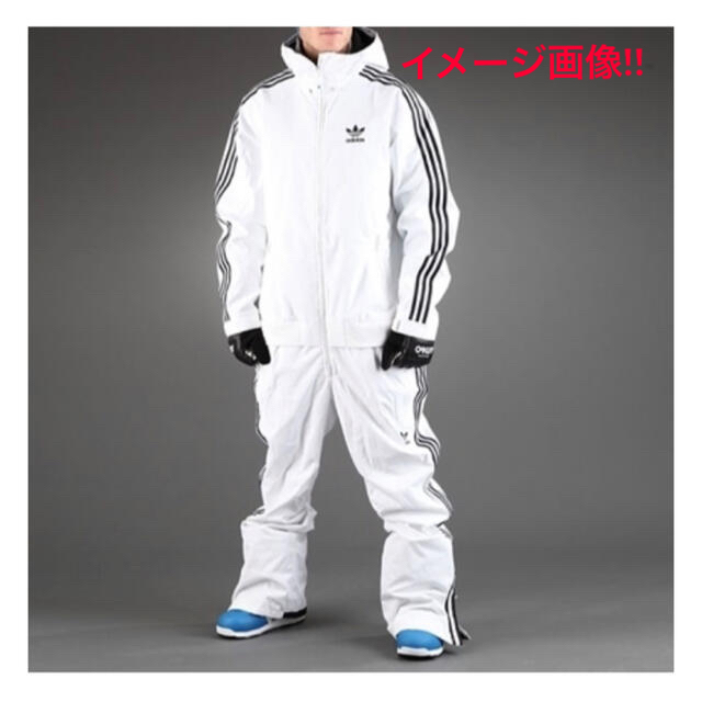 adidas(アディダス)の☆値引きしました！☆adidas アディダス2L ONE PIECE 白 スポーツ/アウトドアのスノーボード(ウエア/装備)の商品写真