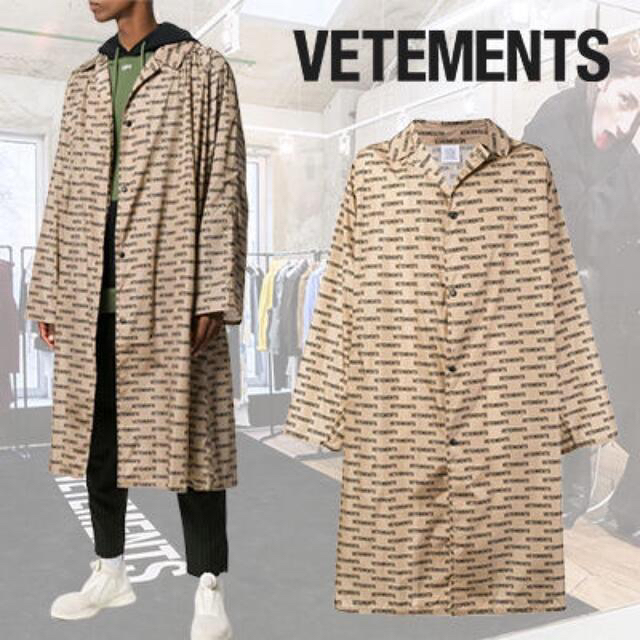 VETEMENTS モノグラム オーバーサイズ レインコートメンズ