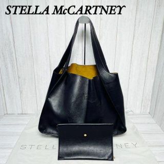 ステラマッカートニー(Stella McCartney)のステラマッカートニー　ロゴ　ショルダー　トートバッグ　A4 ポーチ付き　ブラック(トートバッグ)