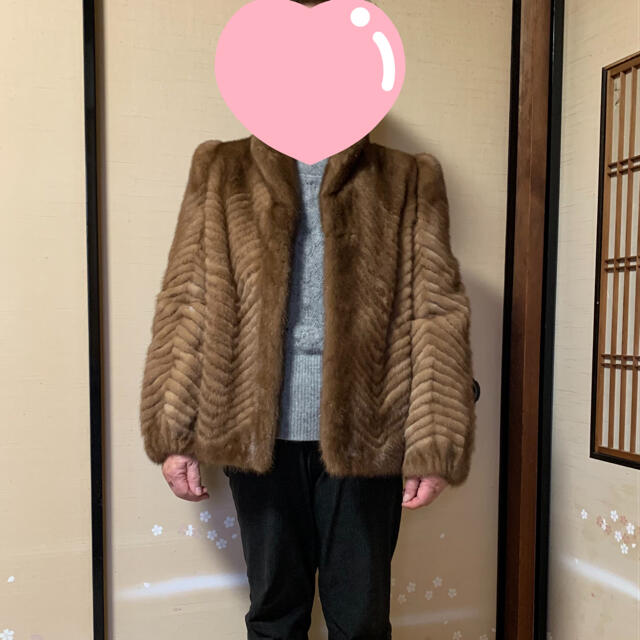 毛皮コート インナー刺繍 ダークブラウン | knowhowtrg.com