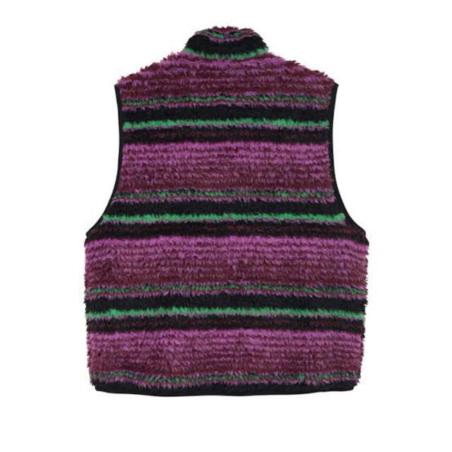 Stussy Striped Sherpa Vest ステューシー ベスト M