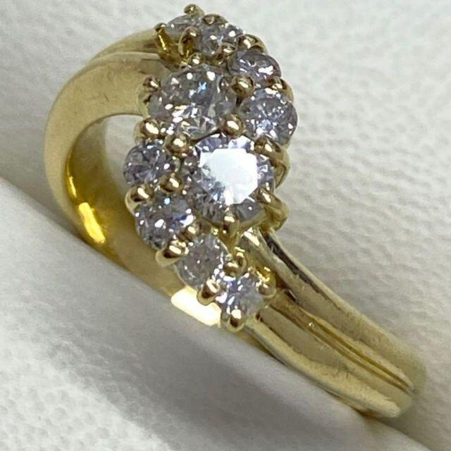 K18 ダイヤモンドリング D0.60ct サイズ10号 4.4g 送料無料