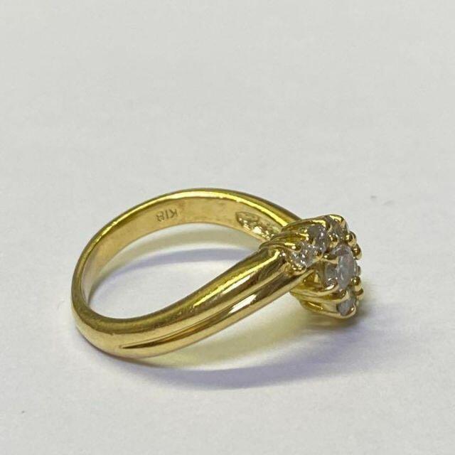 K18 ダイヤモンドリング D0.60ct サイズ10号 4.4g 送料無料