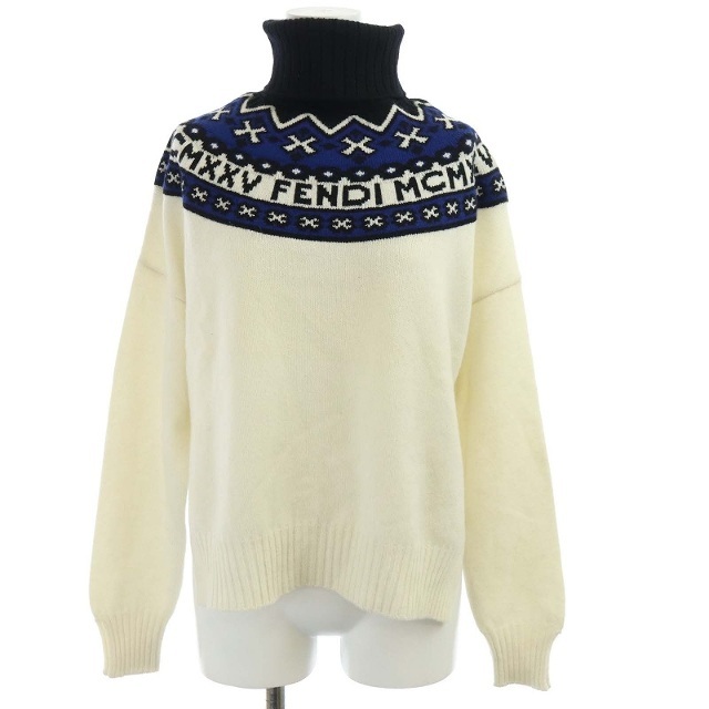 レア?!☆ FENDI カシミヤニット ストライプ バイカラー フェンディ
