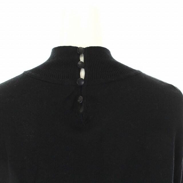 レオナール セーター ニット シルク コットン スパンコール 七分袖 LL 黒