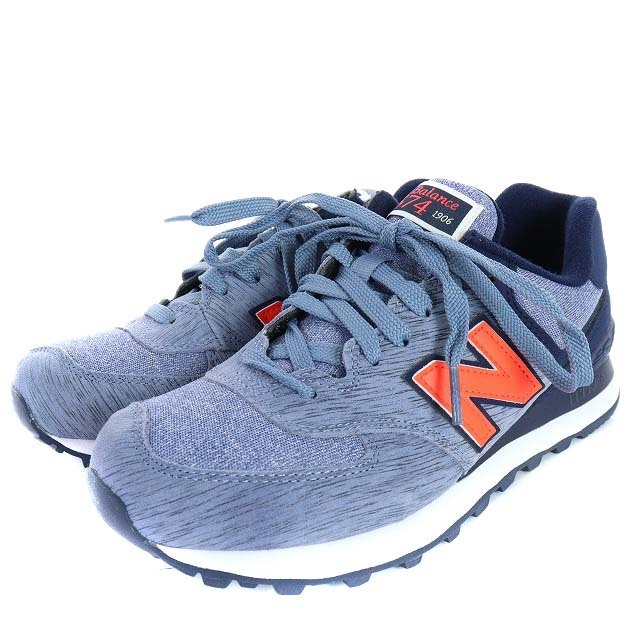 New Balance(ニューバランス)のニューバランス WL574WTC スニーカー ローカット ロゴ 25cm 紺 メンズの靴/シューズ(スニーカー)の商品写真