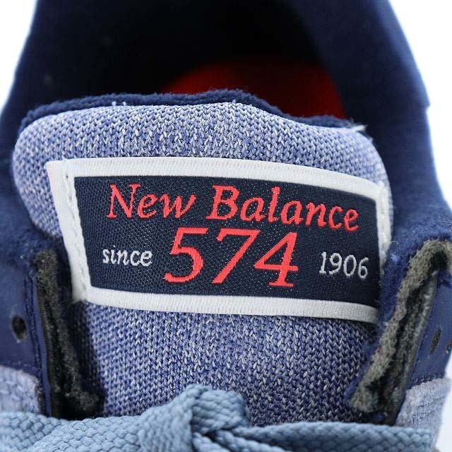 New Balance(ニューバランス)のニューバランス WL574WTC スニーカー ローカット ロゴ 25cm 紺 メンズの靴/シューズ(スニーカー)の商品写真