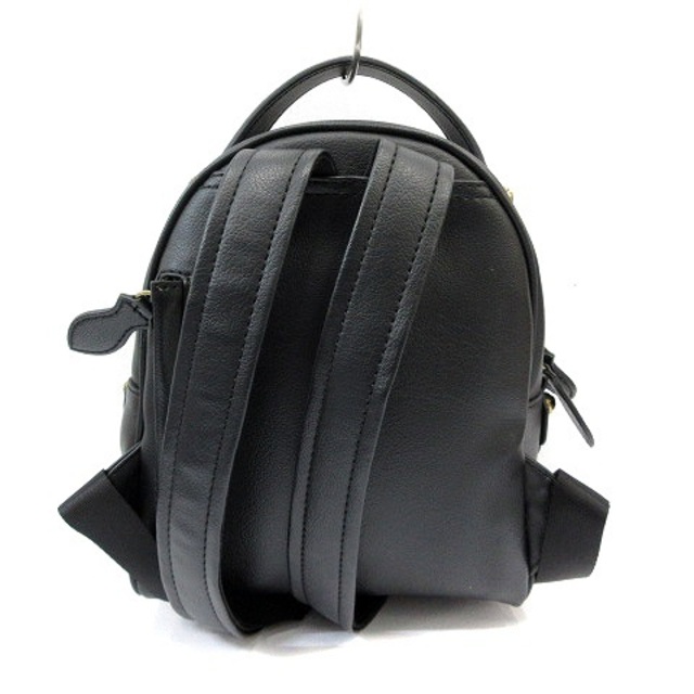 ANNA SUI(アナスイ)のアナスイ リュックサック デイパック レザー 総柄 黒 ベージュ レディースのバッグ(リュック/バックパック)の商品写真