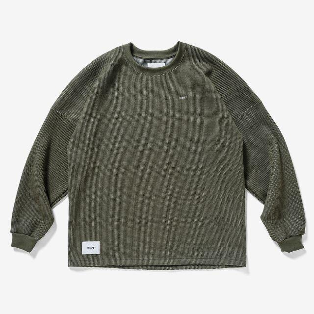 WTAPS★WAFFLE / LS / PEAC★OLIVE DRAB★M