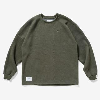 ダブルタップス(W)taps)のWTAPS★WAFFLE / LS / PEAC★OLIVE DRAB★M(Tシャツ/カットソー(七分/長袖))