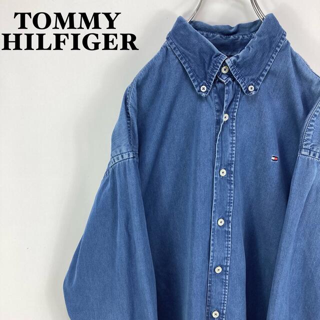 TOMMY HILFIGER(トミーヒルフィガー)のトミーヒルフィガー☆ワンポイント刺繍ロゴ 長袖 LS デニム BDシャツ メンズのトップス(シャツ)の商品写真