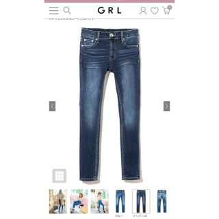 グレイル(GRL)の【美品】GRL ハイウエストスキニーデニム(スキニーパンツ)