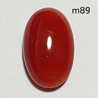 m89 天然 煌 濃赤珊瑚ルース 18.40 ct 3.68 g(リング(指輪))